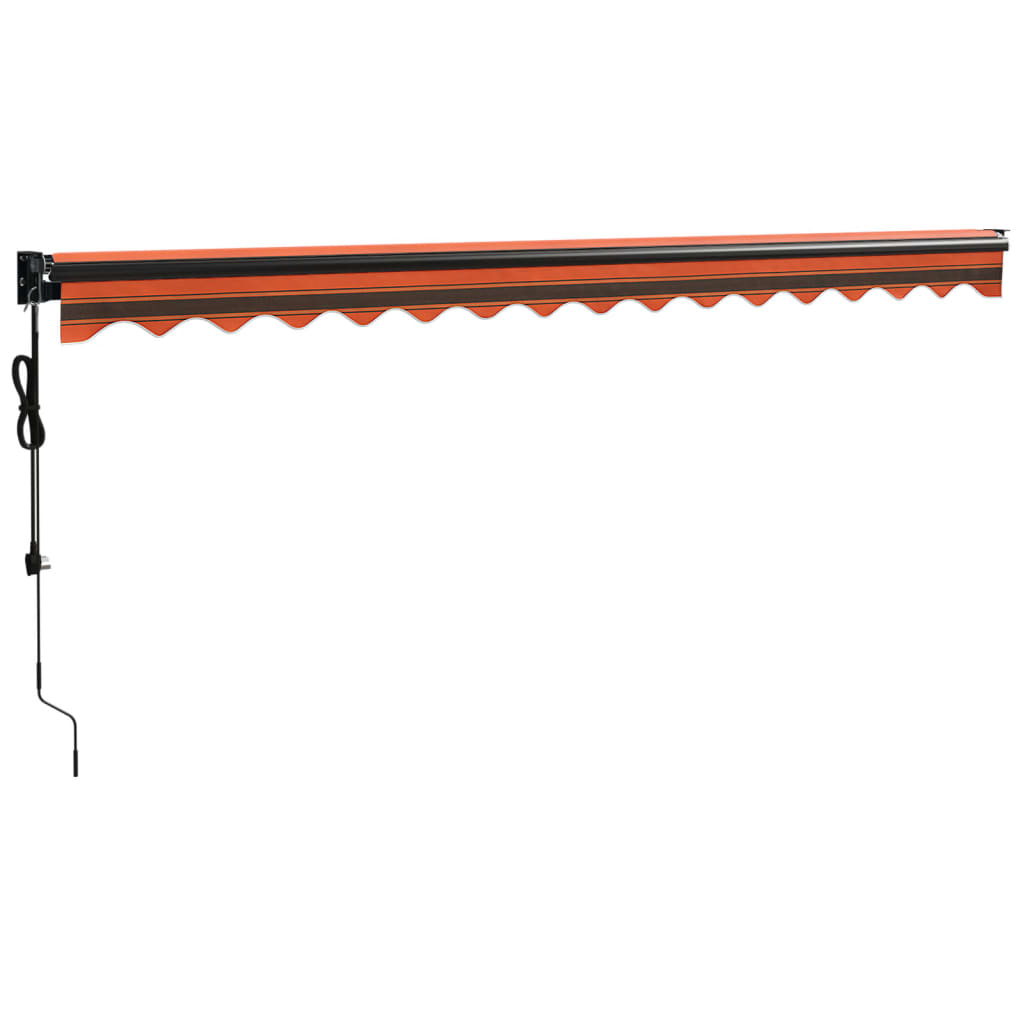 Automatic retractable awning orange and brown 4x3 m