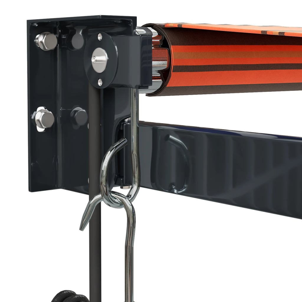 Automatic retractable awning orange and brown 4x3 m