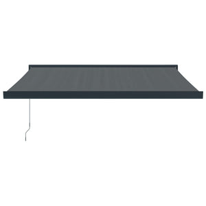 Retractable awning anthracite 3.5x2.5 m fabric and aluminum