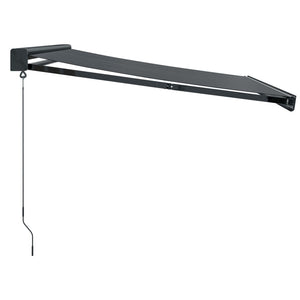 Retractable awning anthracite 3.5x2.5 m fabric and aluminum