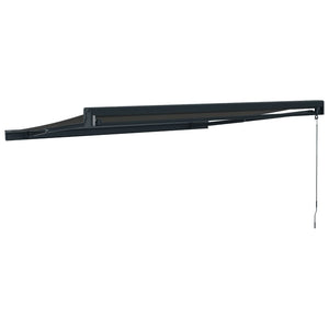 Retractable awning anthracite 3.5x2.5 m fabric and aluminum
