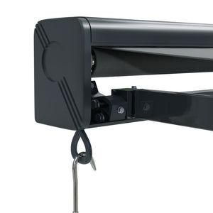 Retractable awning anthracite 3.5x2.5 m fabric and aluminum