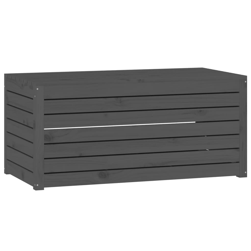 Garden box set 4 pieces gray solid pine