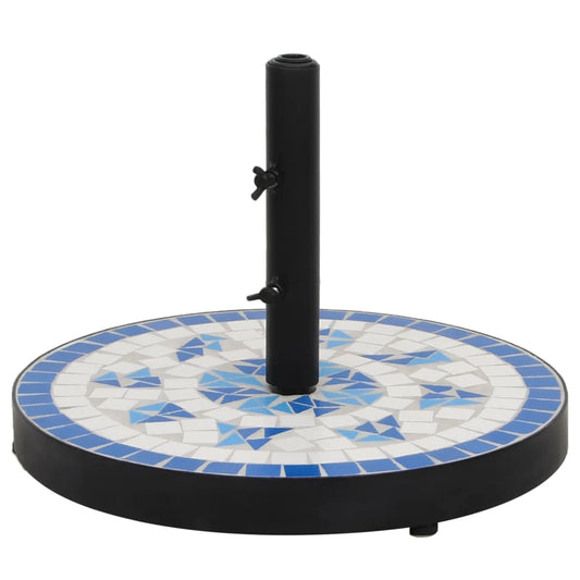 Parasol base blue and white round 12 kg