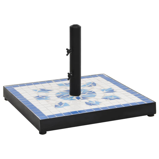 Parasol base blue and white square 12 kg