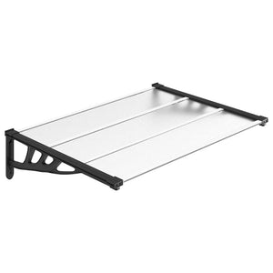 Sunshade black and transparent 122x90 cm polycarbonate