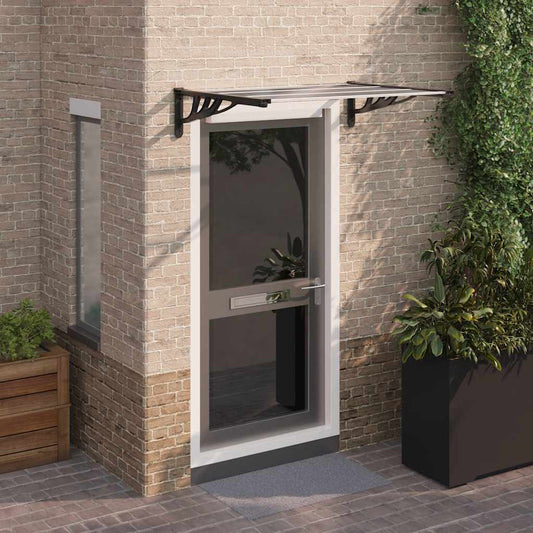 Sunshade black and transparent 122x90 cm polycarbonate