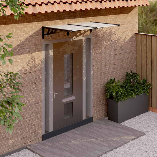 Black and transparent canopy 152.5x90 cm polycarbonate