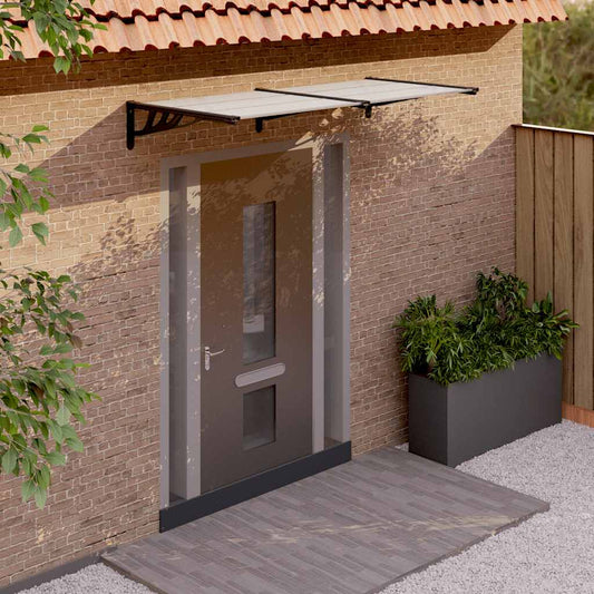 Black and transparent canopy 199x90 cm polycarbonate