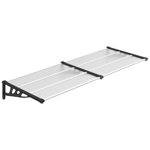 Black and transparent canopy 239x90 cm polycarbonate