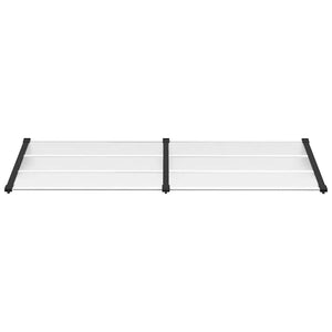 Black and transparent canopy 239x90 cm polycarbonate