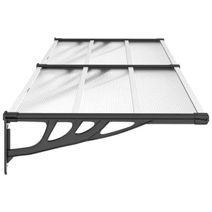 Black and transparent canopy 239x90 cm polycarbonate