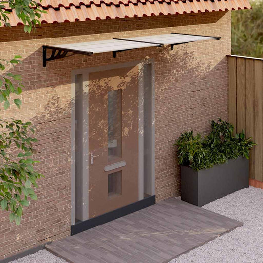 Black and transparent canopy 239x90 cm polycarbonate