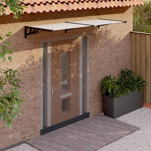 Black and transparent canopy 239x90 cm polycarbonate