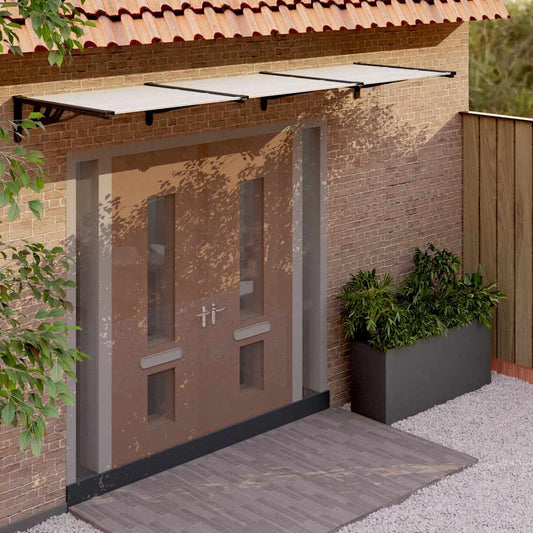 Black and transparent canopy 297.5x90 cm polycarbonate