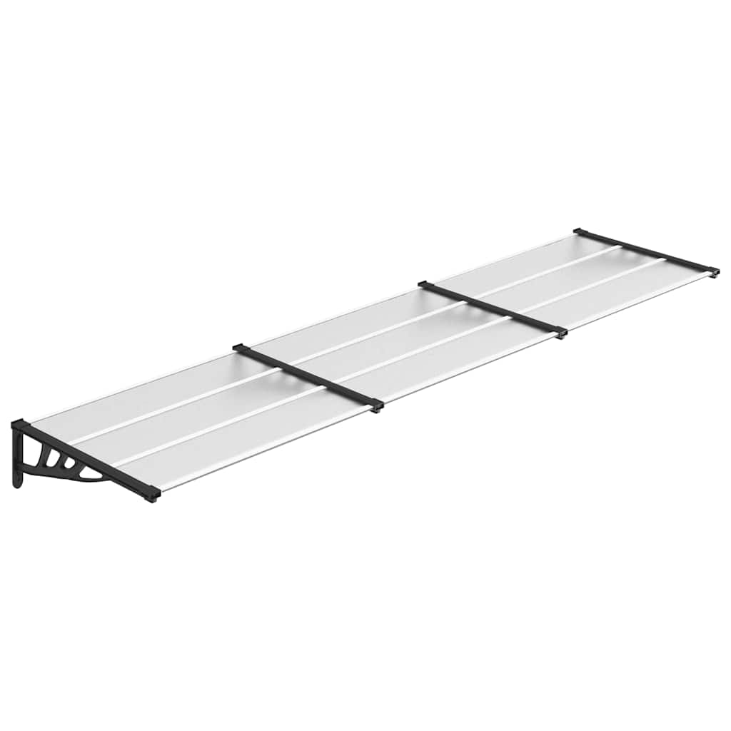 Black and transparent canopy 358.5x90 cm polycarbonate