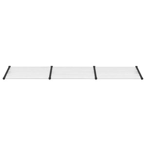 Black and transparent canopy 358.5x90 cm polycarbonate