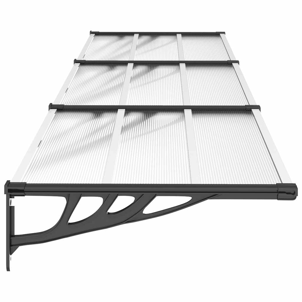 Black and transparent canopy 358.5x90 cm polycarbonate