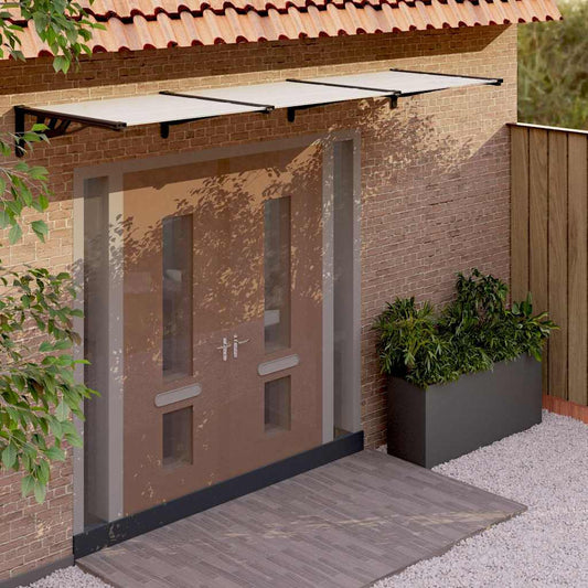 Black and transparent canopy 358.5x90 cm polycarbonate