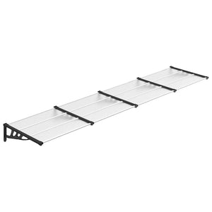 Black and transparent canopy 396x90 cm polycarbonate
