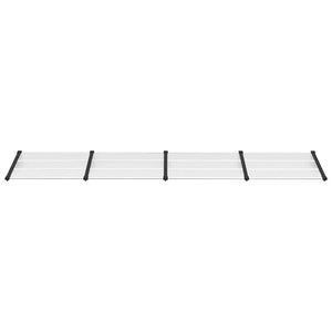 Black and transparent canopy 396x90 cm polycarbonate