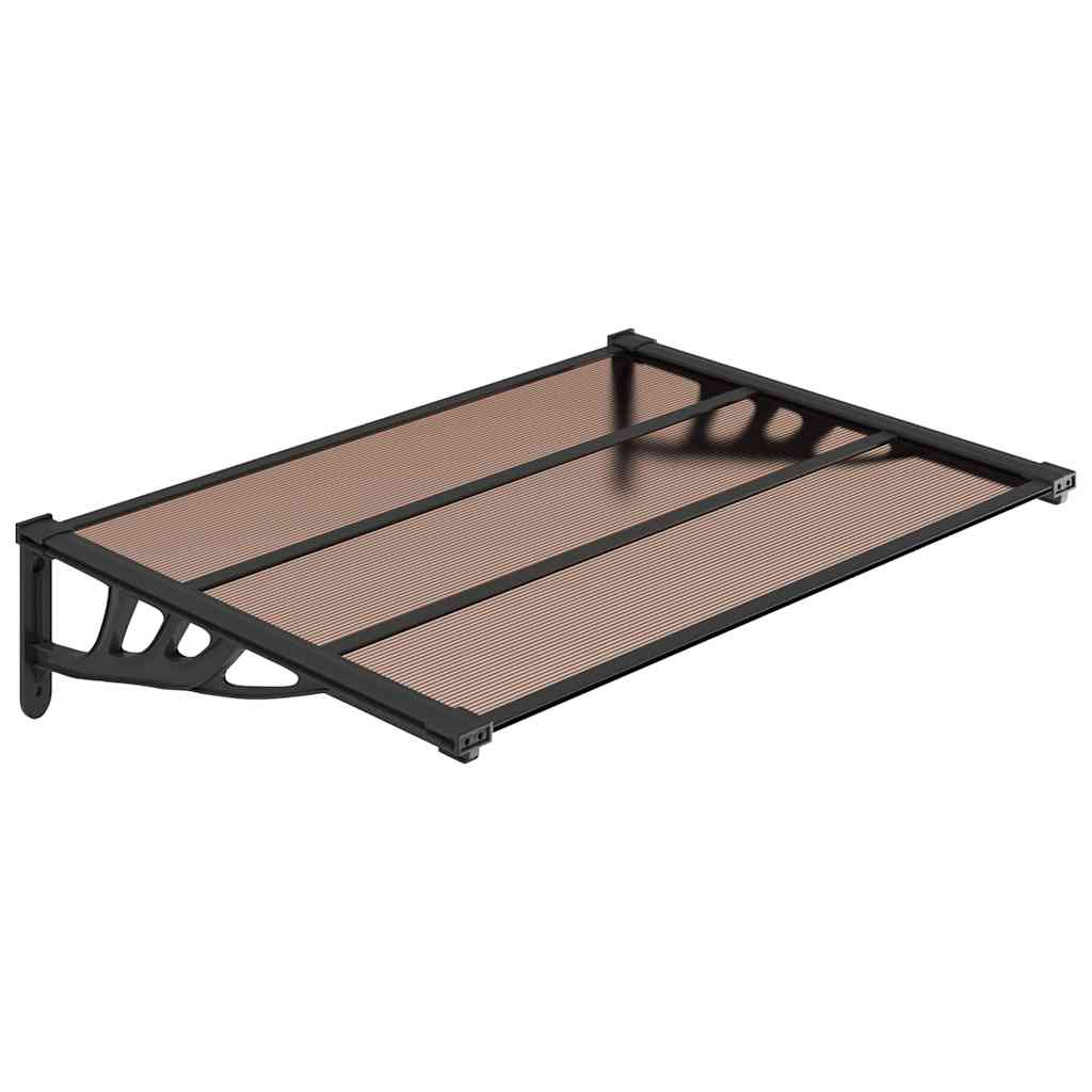 Sunshade black 122x90 cm polycarbonate