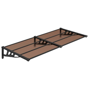 Sunshade canopy black 152.5x90 cm polycarbonate