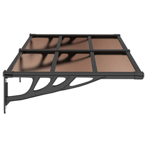 Sunshade canopy black 152.5x90 cm polycarbonate