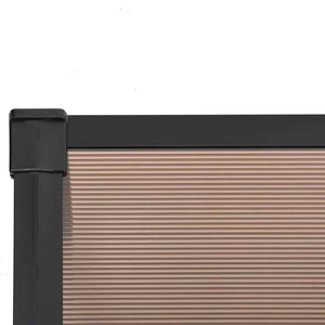 Sunshade canopy black 152.5x90 cm polycarbonate