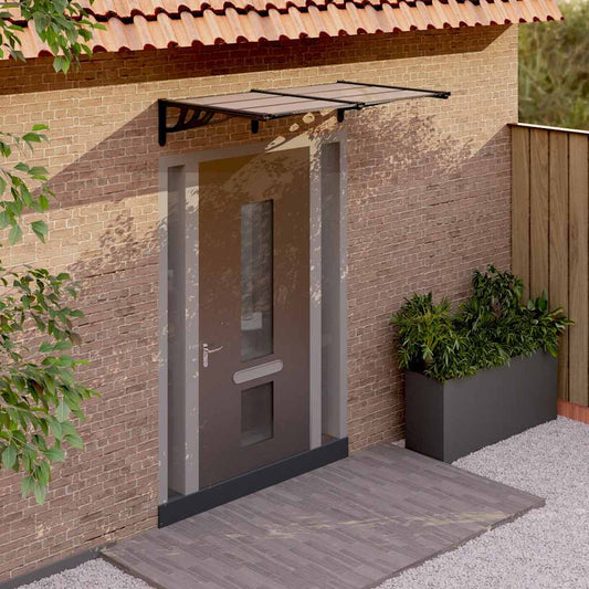 Sunshade canopy black 152.5x90 cm polycarbonate