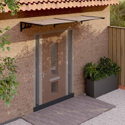 Sunshade canopy black 239x90 cm polycarbonate
