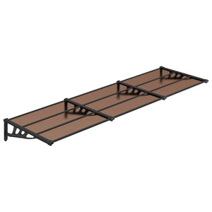 Sunshade canopy black 297.5x90 cm polycarbonate