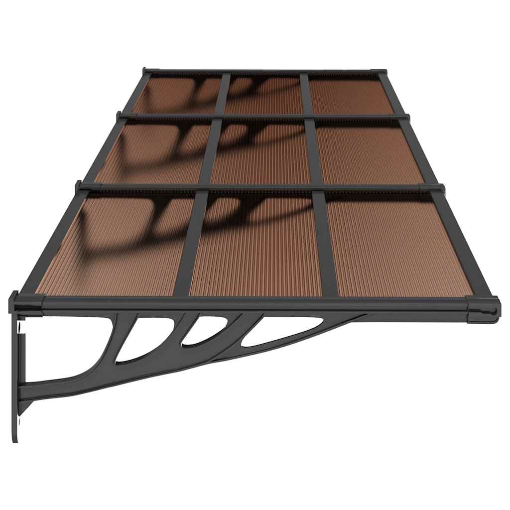 Sunshade canopy black 297.5x90 cm polycarbonate