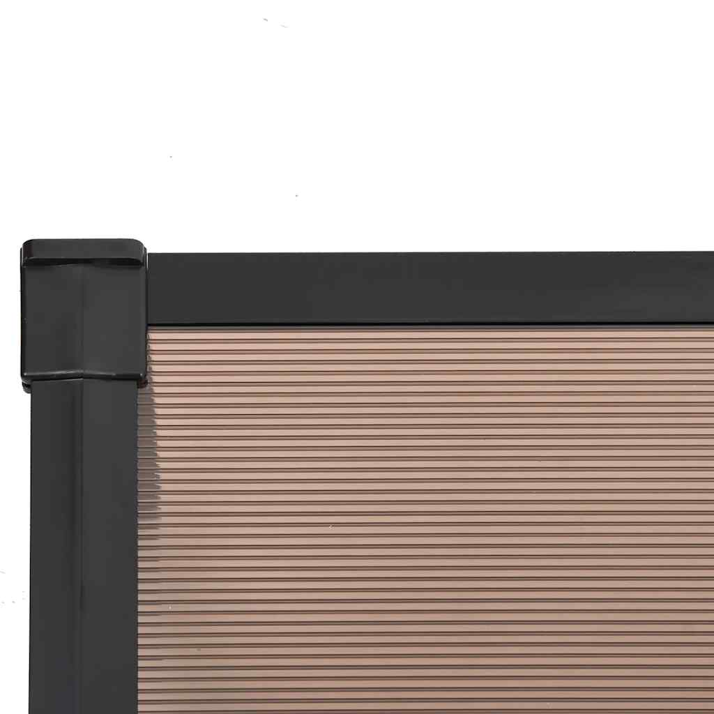 Sunshade canopy black 297.5x90 cm polycarbonate