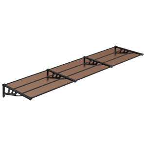 Sunshade black 358.5x90 cm polycarbonate