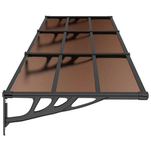 Sunshade black 358.5x90 cm polycarbonate
