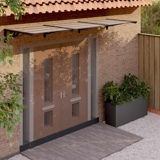 Sunshade black 358.5x90 cm polycarbonate