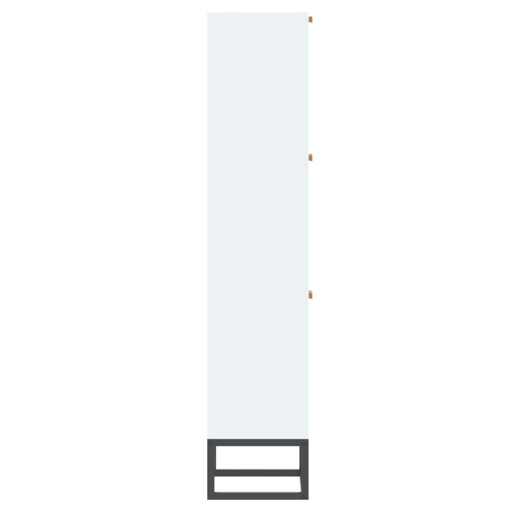 Shoe cabinet white 52x25x120 cm engineered wood