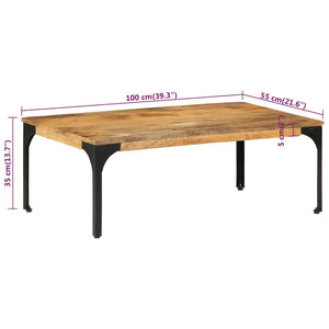 Coffee table 100x55x35 cm solid mango wood
