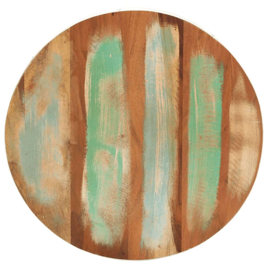 Bowl-shaped coffee table white Ø50x24 cm reclaimed solid wood