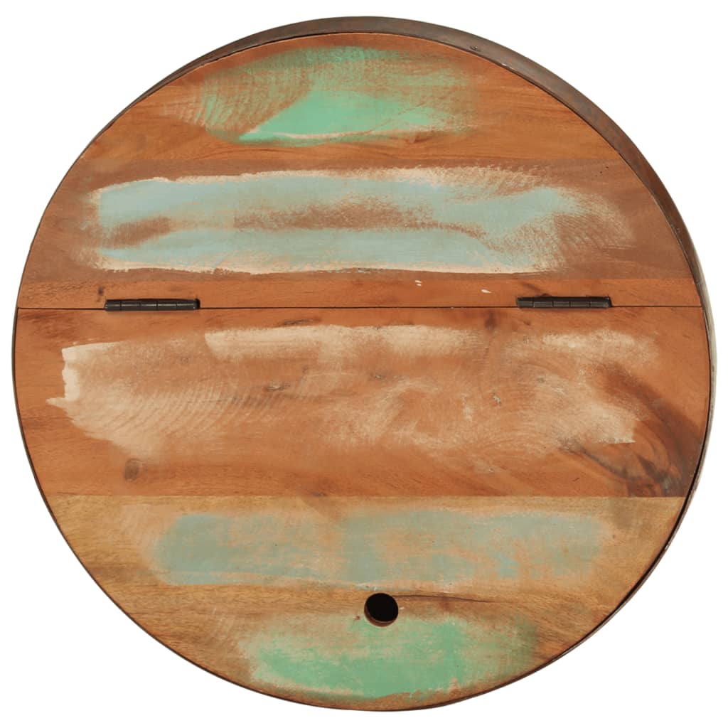 Bowl-shaped coffee tables 2 pcs reclaimed solid wood