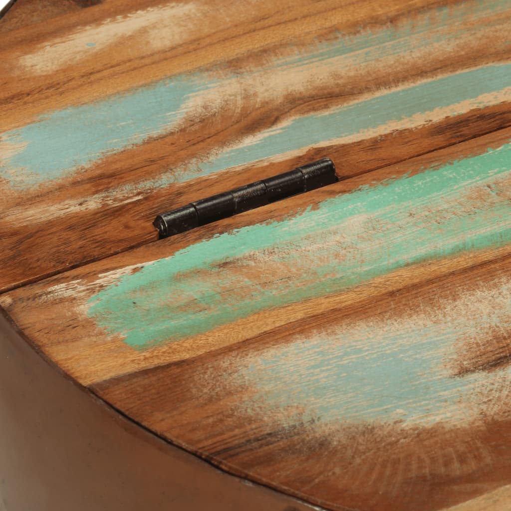 Bowl-shaped coffee tables 2 pcs reclaimed solid wood