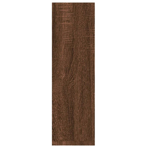 Wall shelves 2 pcs brown oak 50x15x50 cm engineered wood