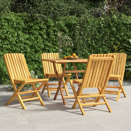 Folding chairs 4 pieces 47x47x89 cm solid teak