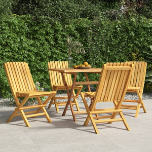 Folding chairs 4 pieces 47x47x89 cm solid teak
