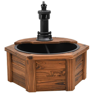 Water fountain with pump 57x57x53 cm solid spruce wood
