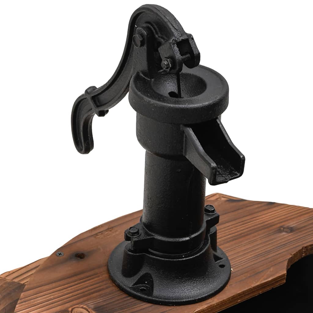 Water fountain with pump 57x57x53 cm solid spruce wood