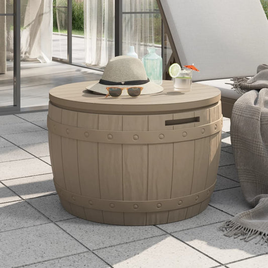 Garden storage box 3-in-1 light brown polypropylene