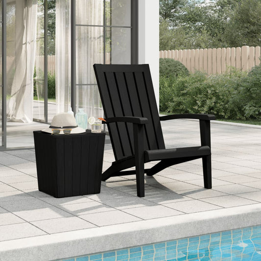 Adirondack garden chair black polypropylene