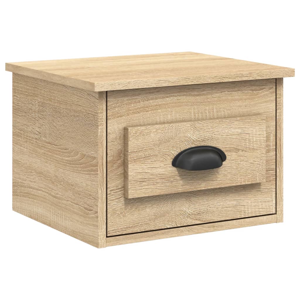 Wall-mounted bedside tables 2 pcs sonoma oak 41.5x36x28 cm